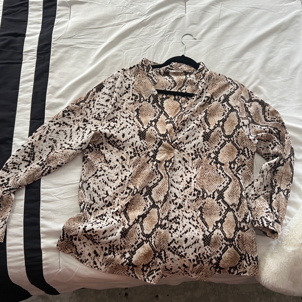 Snakeskin print blouse